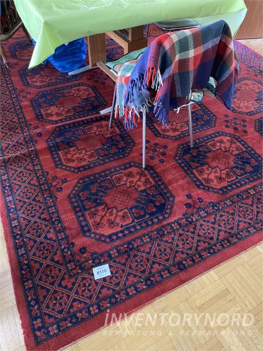 1. Teppich, 100% Wollkammgarn, HSK Iran-Damaskus, Maße: ca. 3.500 mm x 2.500 mm, Afghanistan Wolle auf Wolle ca. 1950 - 1970