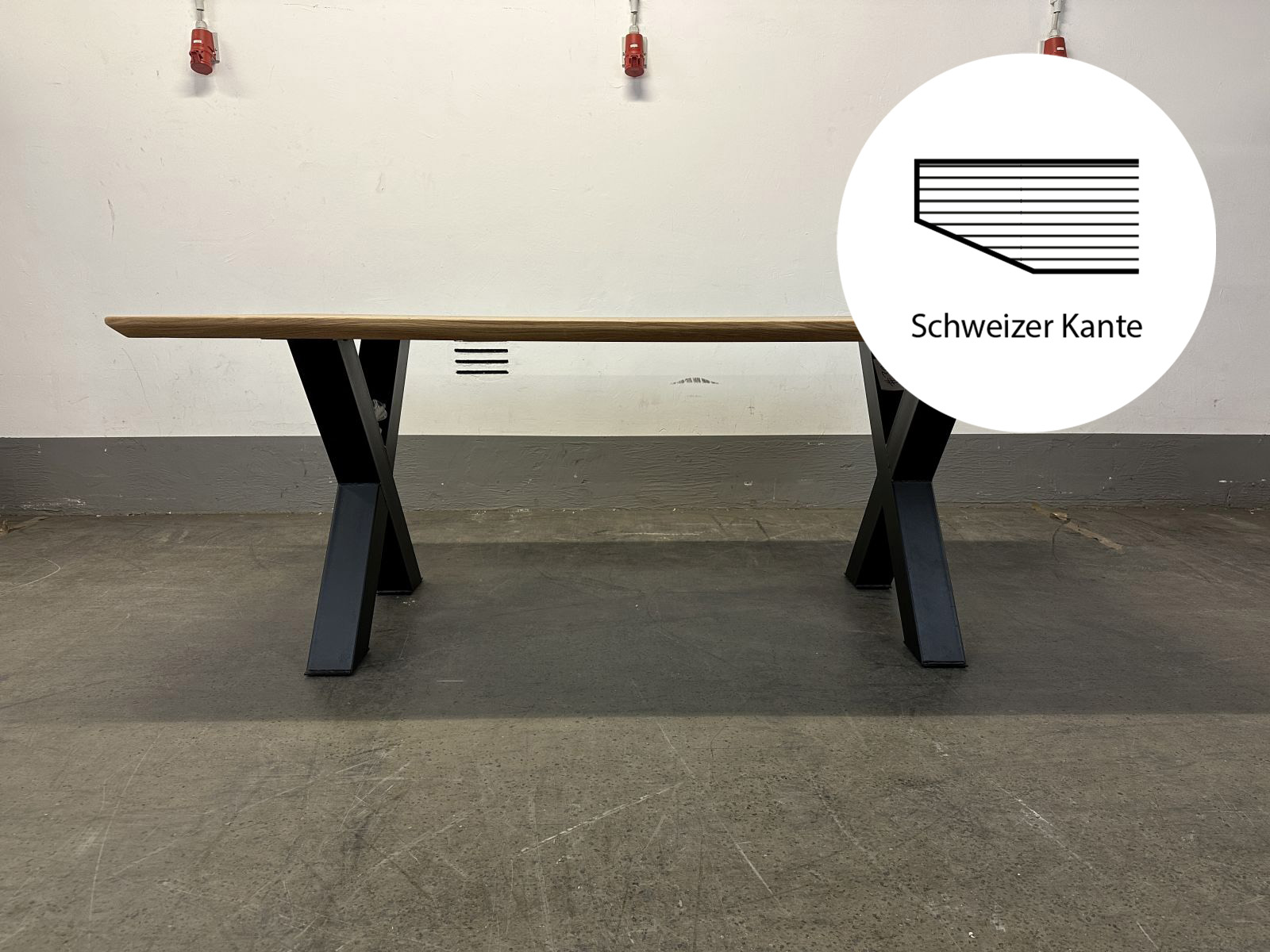 Tischplatte (ohne Gestell) Eiche 3 cm (180x100 cm | Schweizer Kante)