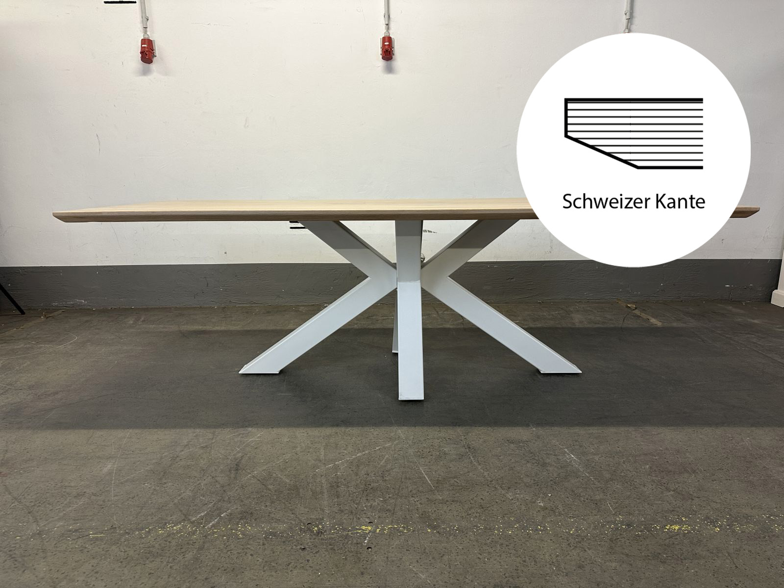 FASMAS Tischplatte (ohne Gestell) Eiche 4 cm (200x100 cm | Schweizer Kante)